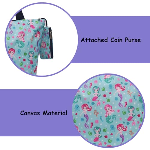Image of NGIL Medium Top Zipper Closure Canvas Tote Bag with Attached Matching Coin Purse For Moms and Nurses