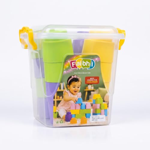 Image of Squishy Building Blocks, 15 Pcs, Non-Toxic Teething Toy, Infants 5M+