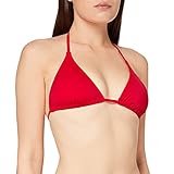 Iris & Lilly Damen Bikinioberteil mit Triangelkörbchen, Rot, 40