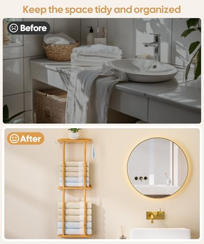 Cozivolife CL025 Towel Rack Bamboo For Bathroom thumb #6