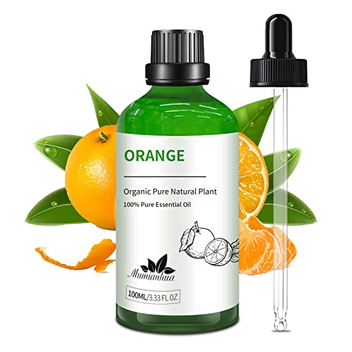 Orange Essential Oil Mumianhua Pure Sweet Orange Oil Mandarin Essential Oil Orange Aromatherapy Oil For Diffuser, Humidifiers, Skin, Soaps Making, Candles Making, Cleaning 100Ml-With Dropper #TOP26