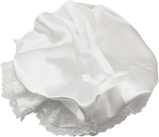Colonial Mob Cap, White Night Bonnet, Costume Nightcap Maid Hat for Women