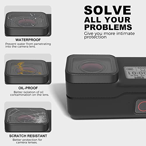Lentes protectoras para GoPro Hero 7 Black pack de 2 cristales de repuesto trasparentes 4