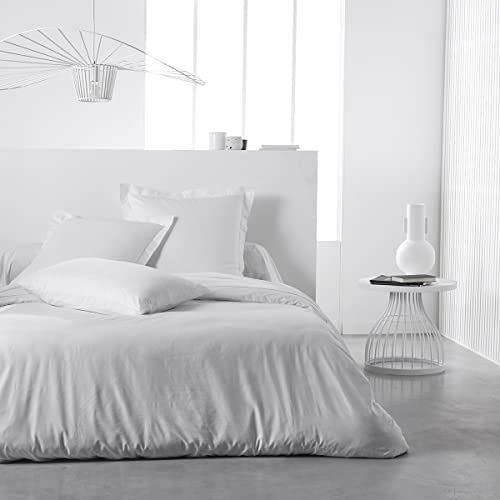 Cotton Duvet Cover 240 x 260 cm for 2 People, White, Jumeau