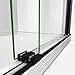 DreamLine Sapphire 44-48 in. W x 76 in. H Semi-Frameless Bypass Shower Door in Matte Black
