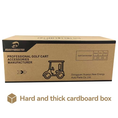 Xuanyudg0769 Golf Cart Armrest With Cup Holder For Rear Seat Kit For Club Car Ezgo Yamaha No Drilling Required Kits Include - Gray #TOP6