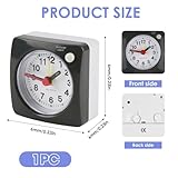 Unicavu Silent Analog Alarm Clock Bedside, Non Ticking with Snooze Nightlight Function, Large Display Battery Operated for Heavy Sleepers, Small Travel Clock Glow in the Dark (6×6cm) - Image 7