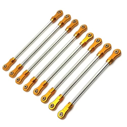 Voiture à chenilles RC 1/10 YIKONG YK4106 YK4107: pack 8 pièces tige de traction en métal jaune