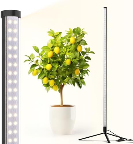 Grow Light for Lemon Tree: 5 Surprising Picks You Didn't Expect 5 Barrina Vertical Grow Light T10, 42W 5000K, Full Spectrum LED Plant Light for Indoor,Standing Wide Coverage, 4FT Height with On/Off Switch and Tripod Floor Stand