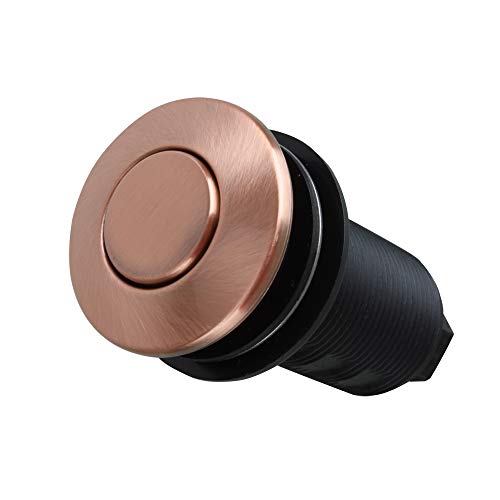 Copper Garbage Disposal Air Switch with Air Hose, Sink Top Push Button Replacement for Insinkerator Air Switch Garbage/Waste Disposal Outlet - Akicon