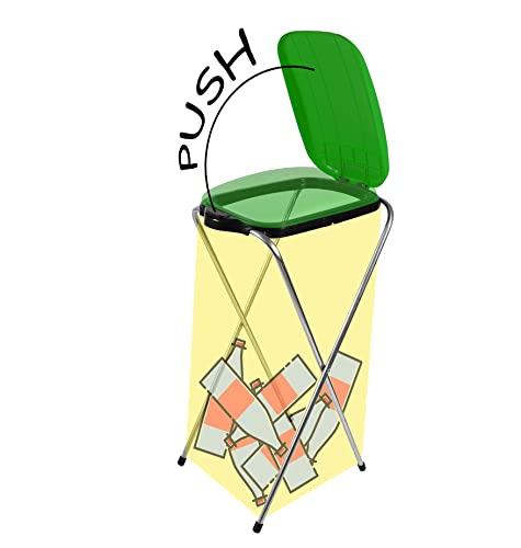 BigDean 2X Müllsackständer AutoFix ORANGE GRÜN 120L Mülleimer Müllbeutelständer Müllsackhalter Blauer Gelber Sack Automatik Öffnung - Image 4