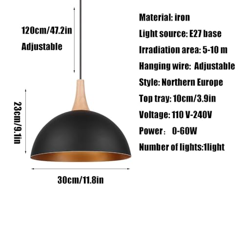 Support de lampe en bois E27 MOCHAMIK pour éclairage balcon et bar - 5