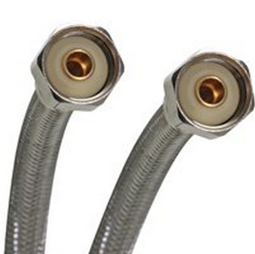 Fluidmaster Fits All 1/2 in. IP x 1/2 in. Dia. IP Stainless Steel Faucet Supply Line 30 in.