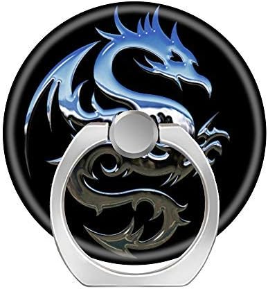 LoveStand-Cell Phone Ring Holder 360 Degree Finger Ring Stand for Smartphone Tablet and Car Mount-Chrome Dragon