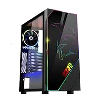 EMPIRE GAMING – PC Gehäuse Spartan ARGB mittelgroßer Gehäuseturm ATX – Fassade mit LED Hintergrundbeleuchtung und Seitentür aus Sicherheitsglas – 1 Ventilator LED RGB adressierbar 120 mm