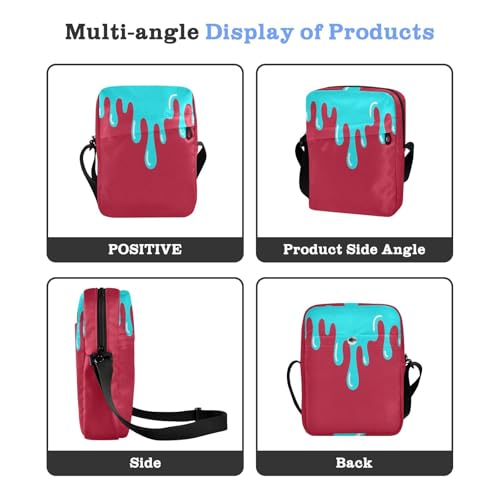 Graffiti Art Red Blue messenger bag crossbody Crossbody Bags For Women Casual Purse Cross Body Adjustable Strap for School outdoor sports4