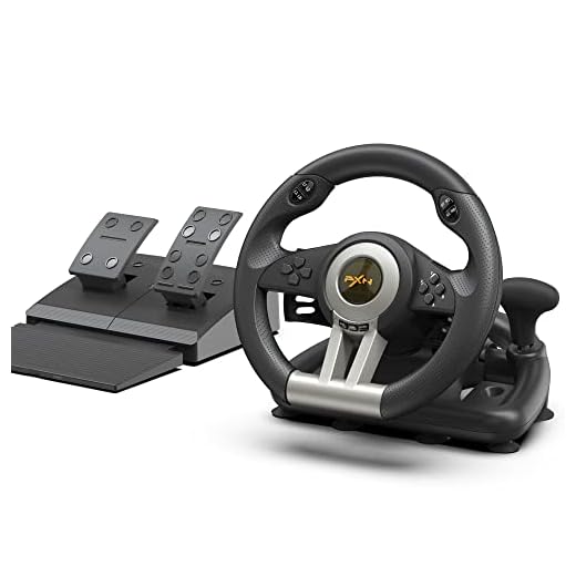 PXN PC Racing Wheel, V3 PRO 180 Degree Universal USB Car Sim Game Steering Wheel with Pedals for Xbox One, Xbox Series S/X, PS3, PS4, Switch