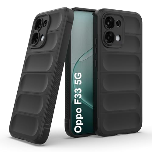 Image of Zapcase Back Case Cover for Oppo F33 5G | Compatible for Oppo F33 5G Back Cover | Liquid Silicon Magic Case with Camera Protection | Black