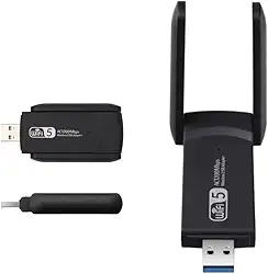 Adaptador Usb Wifi Wireless Dual Band Ac1200 5ghz e 2.4ghz 1200mbps Duas Antena - Qualidade Premium Ezc®