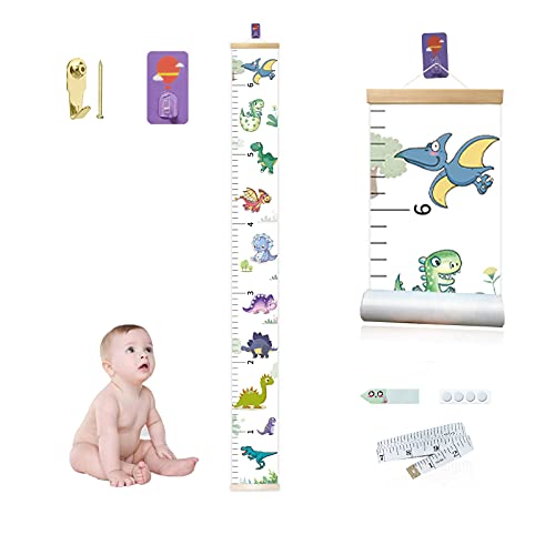 By Unbranded Growth Chart For Kids,Upgrade Removable Baby Growth Chart For Wall With Marker Stickers,Hooks,Canvas Height Measuring Rulers For Boys Girls (Dinosaur) #TOP18