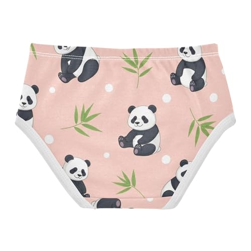 Animals Girls Underwear Toddlers 2t Cotton Panties for Girl Cute Pandas Plant Print Leaves Pink Kids Briefs Undies2