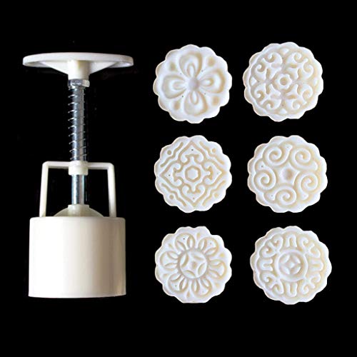 A0127 6pcs Moule pâtisserie Orientale Moule Mooncake Moule décoratif 50g de pâte Outil de...
