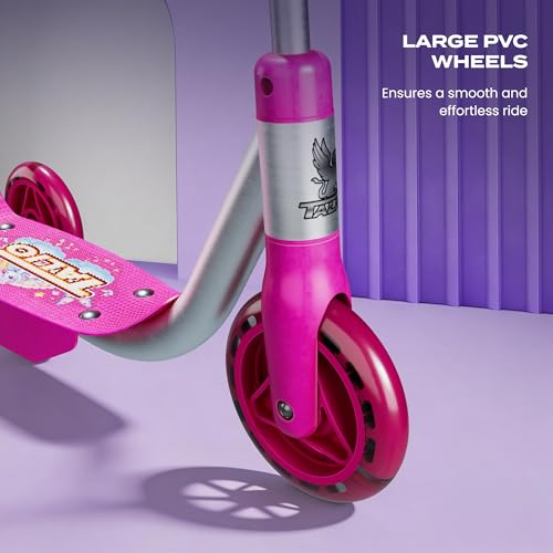 Image of TALIO Kids Kick Scooter for 2-5 Years Boys Girls, 3 Wheels with 4-Adjustable Heights, BIS Certified, Pink | Capacity 30kg (GK-105 /02)