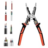 Keyubria Aderendzange - Zum Abisolieren, Verpressen Und Schneiden Von Elektrokabeln,Multifunktionswerkzeug Für Elektriker Haushaltsarbeiten Motorenwartung Industrie Netzwerkinstallation