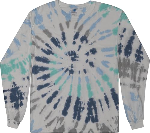 Image of Colortone Tie Dye T-Shirts for Boys and Girls - Unisex Long Sleeve Tie-Dye T Shirts for Kids