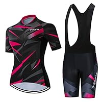 Radtrikot-Set für Damen, Trägerhose, Anzüge für Sommer, Rennrad, Cc6504-2a, 46