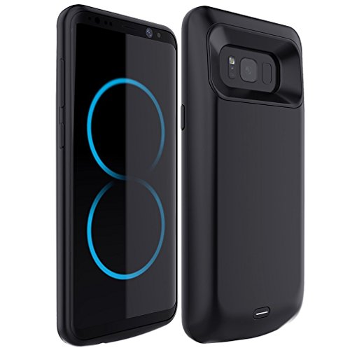RUXELY Galaxy S8 Battery Case,5000mAh Portable External Backup Charging Case, Rechargeable Protective Power Bank Charger for Samsung Galaxy S8(Black)(Not for Galaxy S8 Plus)