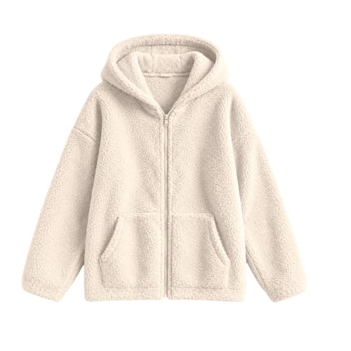 Sherpa Fleece Jacket Women Oversized Casual Warm Zip Up Hoodie with Pockets - image 4
