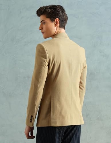 Image of Arrow Men's Zero Calorie Slim fit Textured Blazer