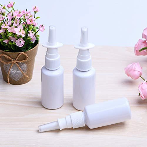 12 Pieces 15 ml Empty Plastic Nasal Spray Bottles Refillable Plastic Nasal Spray Bottles Pump Sprayer Mist Nose Spray Refillable Bottle, White4