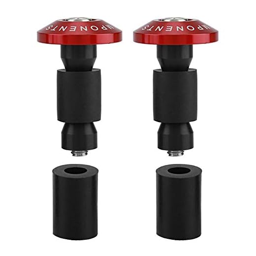 Aramox Styrplugg, 22 mm 7/8 tum gummi motorcykel styre ände glidplugg lock för racing ATV offroad (röd)