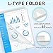 HOUYEE 100 Pack Heavy Duty Clear Document Folders, L-Type Folder Plastic Paper Sleeves Copy Safe Project Pockets Fit for 8.5