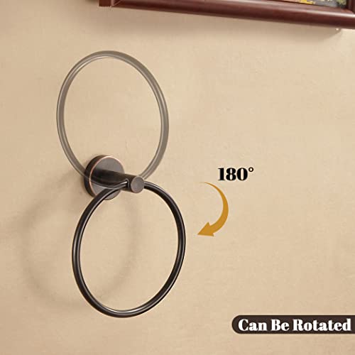 Bigbig Home Bronze Towel Holder, Bathroom Towel Ring Oil Rubbed thumb #1
