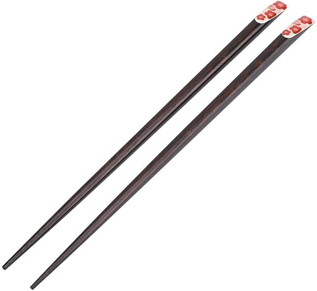 Japanese Wood Chopsticks, 1 Pairs Natural Reusable Washable Dishwasher Safe Chopsticks Handmade Chinese Tableware for Sushi Noodle Picnic Kitchen, 9.1inch
