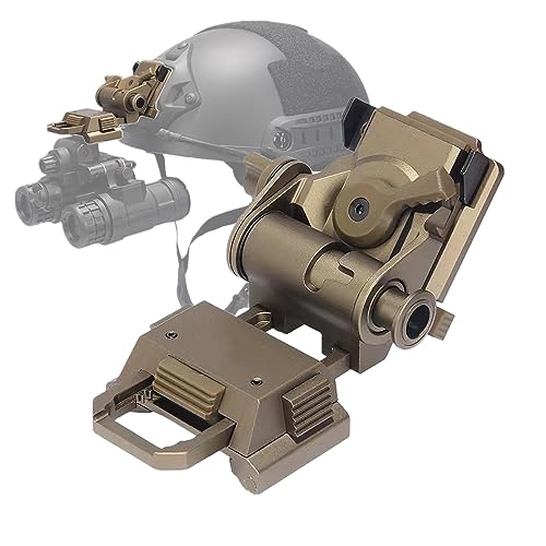 HWZ Tactical Hunting L4G24 NVG Mount Aluminum Frame Helmet Accessories Mount Arm for PVS-15/18 (Sand)