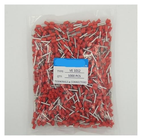 Casquillos de cordón E1012 para cables de 1,0 mm2 y terminales 18 AWG