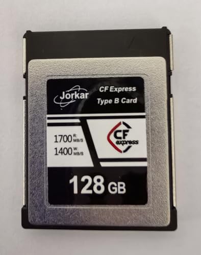 Jorkar CFexpress Tipo B Cámara Tarjeta de Memoria CF Express 128GB para Cámaras Nikon Z6/Z7/Z9/D6/D5/D500, para Canon EOS-1DX/C300/C500/R5 R5C R3, para Panaso GH6/S1/S1R/S1K, dji Ronin 4D - imagen 2