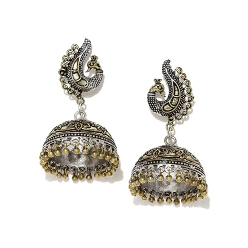 See full amazon price history chart for Rubans Oxidised Gold-Toned Silver-Toned Dome-Shaped Jhumkas Rubans Oxidised Gold-Toned Silver-Toned Dome-Shaped Jhumkas (B0D6RG5MZW) Amazon Price History, Amazon Price Tracker