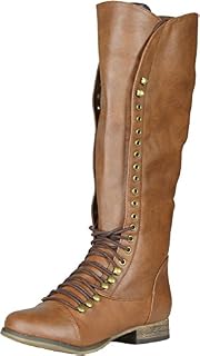 Breckelle's Women Georgia-35 Boots,Tan,6.5
