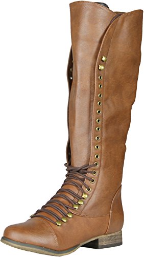 Breckelle's Women Georgia-35 Boots,Tan,6.5