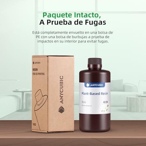 Resina Vegetal para Impresoras 3D de Alta Precisión - 2000g, Gris, 405nm - Fernando Cortés Resina Vegetal para Impresoras 3D de Alta Precisión - 2000g, Gris, 405nm - Fernando Cortés