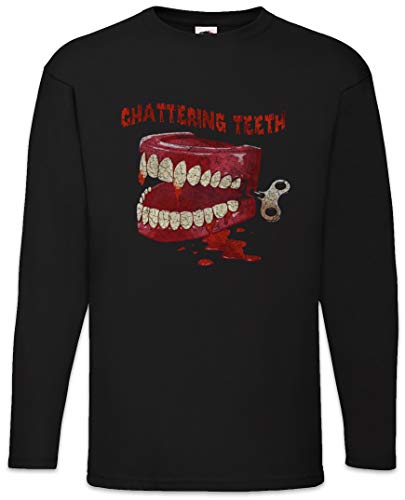 T-shirt manches longues Chattering Teeth avec motif graphique noir exclusif