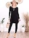 Popana Womens Long Sleeve Tunic Tops to Wear With Leggings Loose Fit Plus Size Dressy Casual XL Black