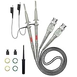 SYNCRA P6100 Oscilloscope Clip Probes 100MHz 600V DC | Dual Ratio 10:1 1:1 Clip Test Leads | Compatible With DSO-TC2 DSO-TC3 Digital Virtual Handheld Oscilloscopes | 2 Pack