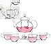 Imagen de ABOOFAN Set De Té De Cristal 1 Tetera 4 Tazas Vajilla De Vidrio Calentador Compatible