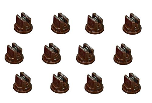 Pack of 12 - TeeJet Flat Spray Tips Brown 80° Polymer w/SS Insert Visiflo Farmer Bob's Parts TP8005VS